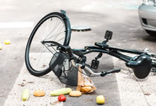 自転車での事故に遭った